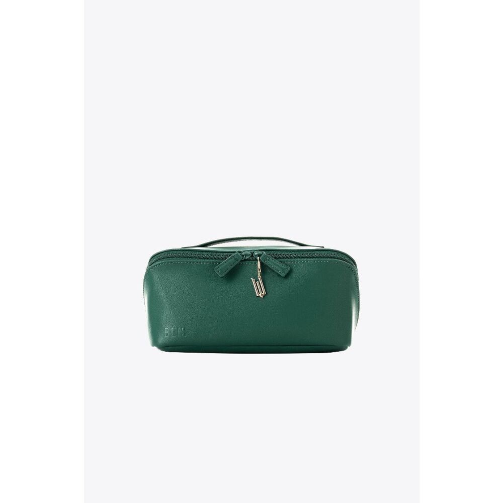 NWT Beis x Wicked Toiletry Kit Cosmetic Bag In Wicked Green - Picture 2 of 6